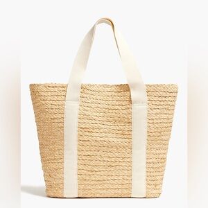 NWT J.Crew Raffia‎ Tote Bag
